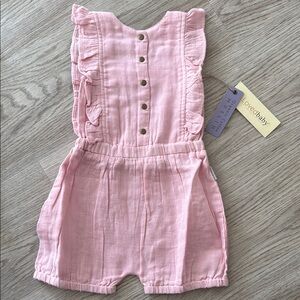 NWT L'ovedbaby Organic Muslin Ruffle Bodysuit Size 18-24 Month